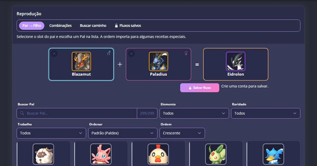 Como funciona a reprodução em Palworld 1.0: ranks, empates e receitas únicas